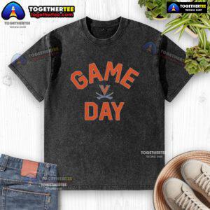 Alt Text: Official Virginia Cavaliers Game Day logo washed t-shirt featuring vibrant team colors and comfortable fit for fans.