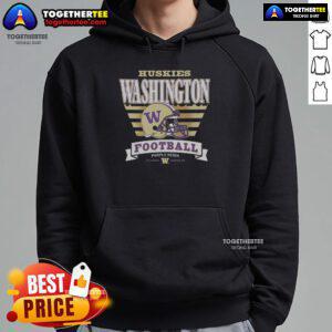 Alt Text: Official Washington Huskies Stripe Splash Hoodie featuring vibrant colors and team logo, perfect for fans and casual wear.