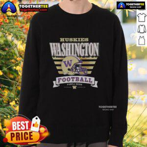 Alt Text: Official Washington Huskies Stripe Splash Sweatshirt featuring a stylish striped design and vibrant team colors.