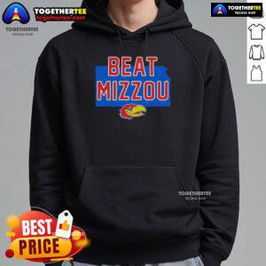 Premium Kansas Jayhawks Beat Mizzou State hoodie featuring vibrant team colors and logo for fans and supporters.