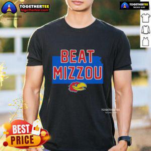 Premium Kansas Jayhawks Beat Mizzou State T-Shirt featuring vibrant team colors and logo, perfect for fans and collectors.
