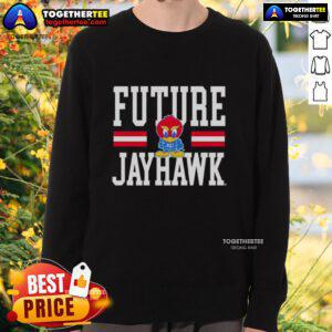 Alt Text: Premium Kansas Jayhawks Future Jayhawk sweatshirt featuring vibrant team colors and logo, perfect for fans.