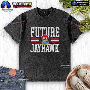 Premium Kansas Jayhawks Future Jayhawk Washed T-Shirt in blue, showcasing the team's logo and stylish design.