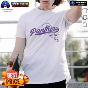 Premium Panthers Script Logo T-Shirt featuring a stylish design and bold logo, perfect for fans and casual wear.