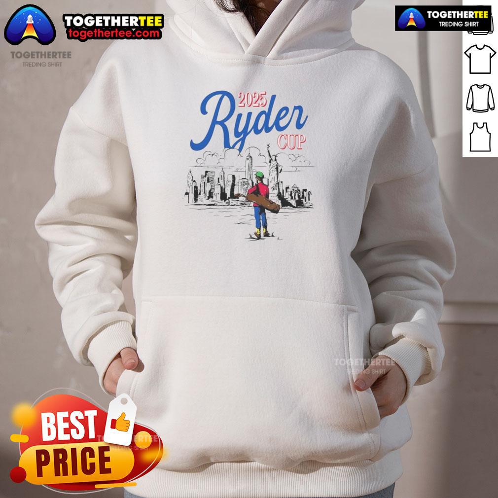 Premium Ryder Cup Skyline Golf New York 2025 hoodie featuring stylish design and vibrant colors for golf enthusiasts.