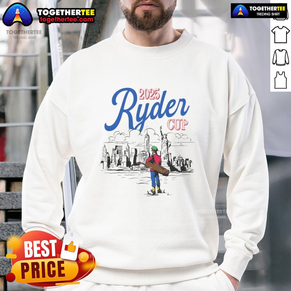 Premium Ryder Cup Skyline Golf New York 2025 sweatshirt featuring a stylish design for golf enthusiasts.