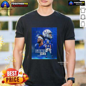 Pretty Lucas Oil Indianapolis Colts Game Day T-Shirt featuring vibrant team colors and logo, perfect for game day attire.