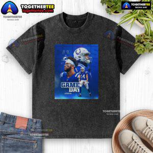 Pretty Lucas Oil Indianapolis Colts game day washed t-shirt featuring team colors and logo, perfect for fans.
