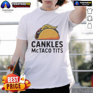 Top Cankles Mctaco Tits sarcastic T-shirt featuring humorous graphic design, perfect for casual wear and fun outfits.