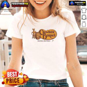 Top Crowker Barrel 'The Old Bite Me Store' ladies tee featuring a stylish design for casual wear.
