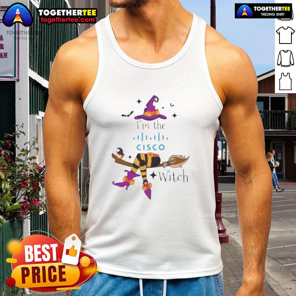 Top Im The Cisco Witch Halloween Tank Top featuring a spooky design perfect for Halloween festivities.