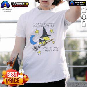 Top Woodstock Witch They'Re Burning All The Witches Even If You Aren'T One Halloween T-Shirt