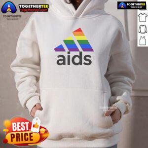 Awesome Aids LGBT logo hoodie in vibrant colors, showcasing support for LGBTQ+ awareness and pride.
