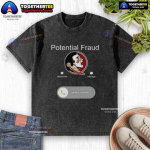 Awesome FSU potential fraud phone screen showing a washed T-shirt with a unique design for fraud detection.