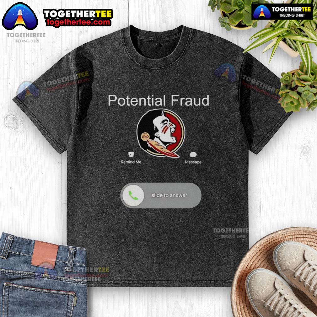 Awesome FSU potential fraud phone screen showing a washed T-shirt with a unique design for fraud detection.