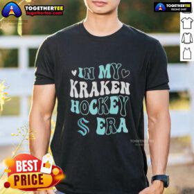 Awesome In My Seattle Kraken Hockey Era T-Shirt featuring team colors and logo, perfect for fans and game day attire.