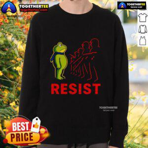 Awesome Portland Frog F*ck Ice Anti-Trump Sweatshirt featuring a vibrant frog design and bold anti-Trump message.