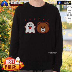 Awesome Shayne Gostisbehere Ghost Bear Halloween sweatshirt featuring a spooky design for fans and festive occasions.