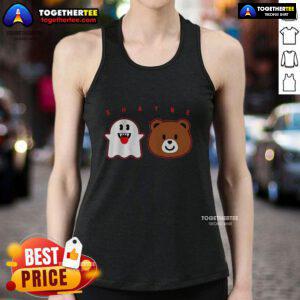 Awesome Shayne Gostisbehere Ghost Bear Halloween tank top featuring a spooky design perfect for Halloween festivities.