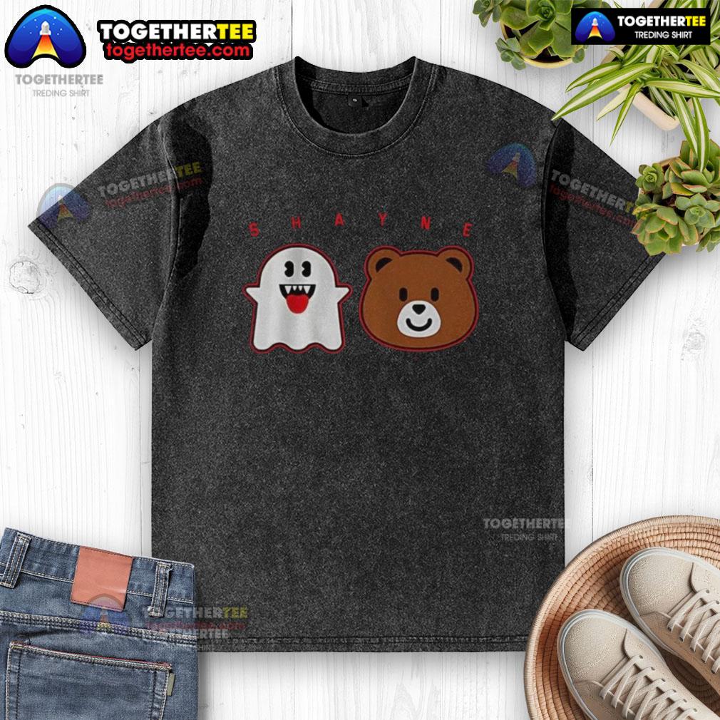 Awesome Shayne Gostisbehere Ghost Bear Halloween washed t-shirt featuring a spooky design for hockey fans.