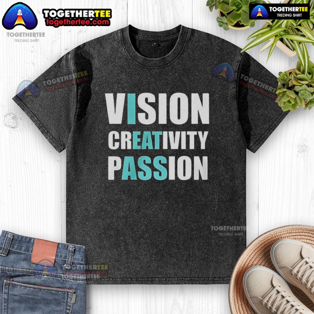 Awesome Vision Creativity Passion washed t-shirt featuring a vibrant design, perfect for casual wear and self-expression.