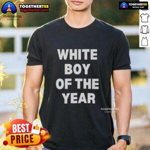 Awesome White Boy Of The Year 2025 T-Shirt featuring bold graphics and a stylish design for trendy young boys.