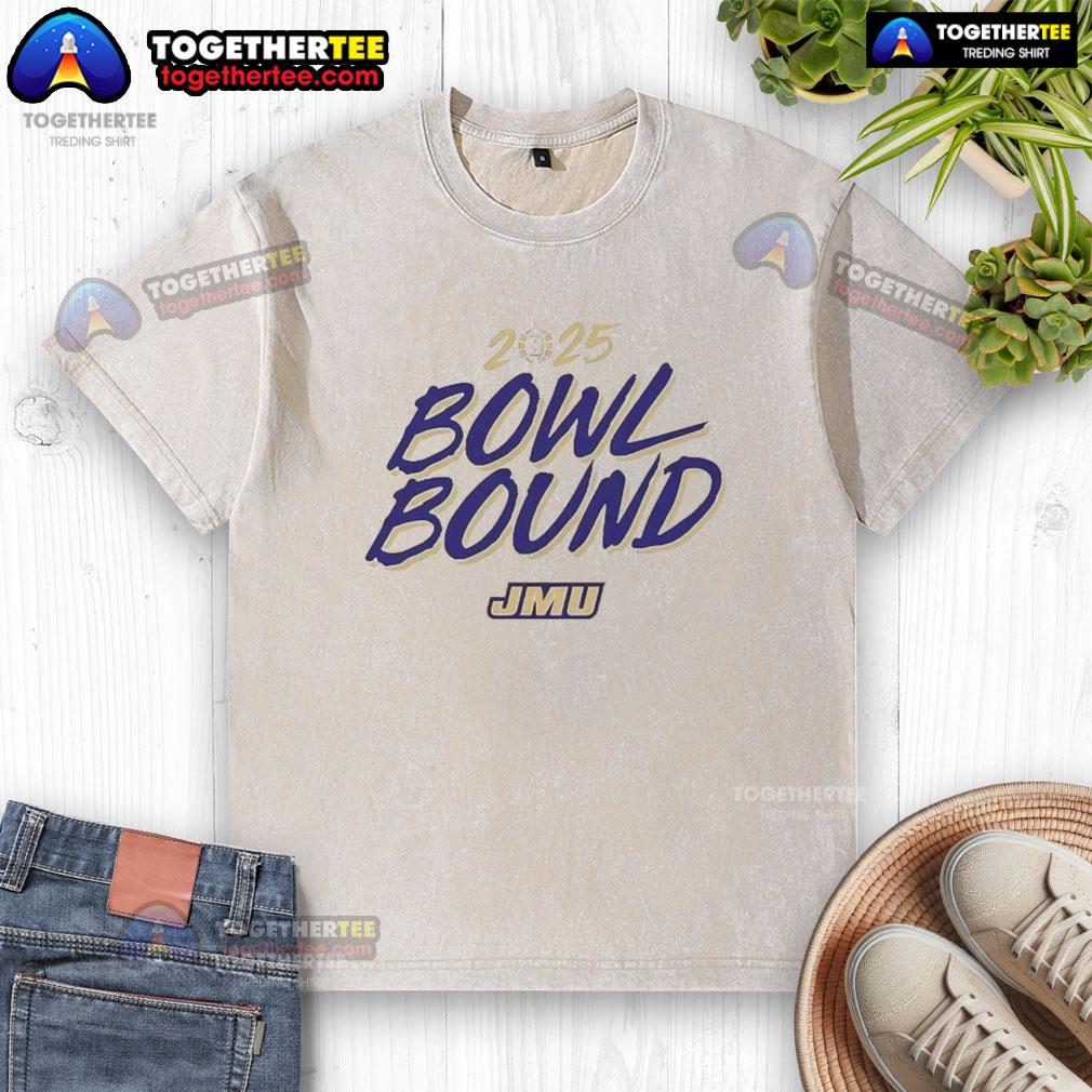 Alt Text: Good James Madison Dukes Bowl Bound 2025 washed t-shirt featuring team colors and logo for fans and supporters.