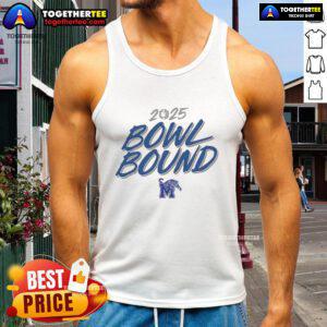 Good Memphis Tigers Bowl Bound 2025 tank top featuring team colors and logo, perfect for fans celebrating the season.