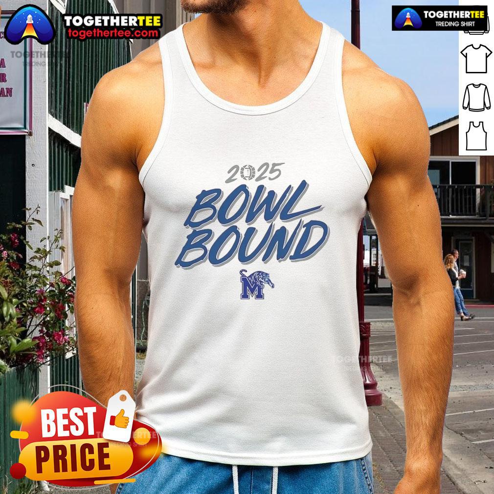Good Memphis Tigers Bowl Bound 2025 tank top featuring team colors and logo, perfect for fans celebrating the season.