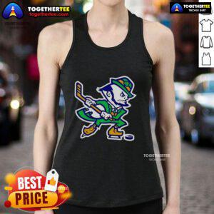 Good Notre Dame Fighting Irish Hockey Leprechaun tank top featuring vibrant graphics for fans and athletes.