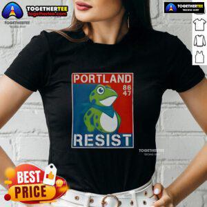 Good Portland Frog 86-47 Ladies Tee featuring a stylish frog design, perfect for casual wear and frog lovers.