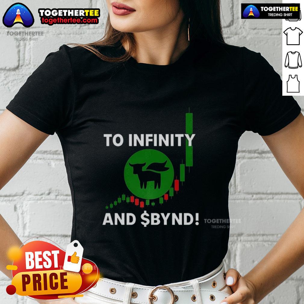 Good To Infinity and BYND Ladies Tee featuring a stylish design, perfect for casual wear and expressing individuality.