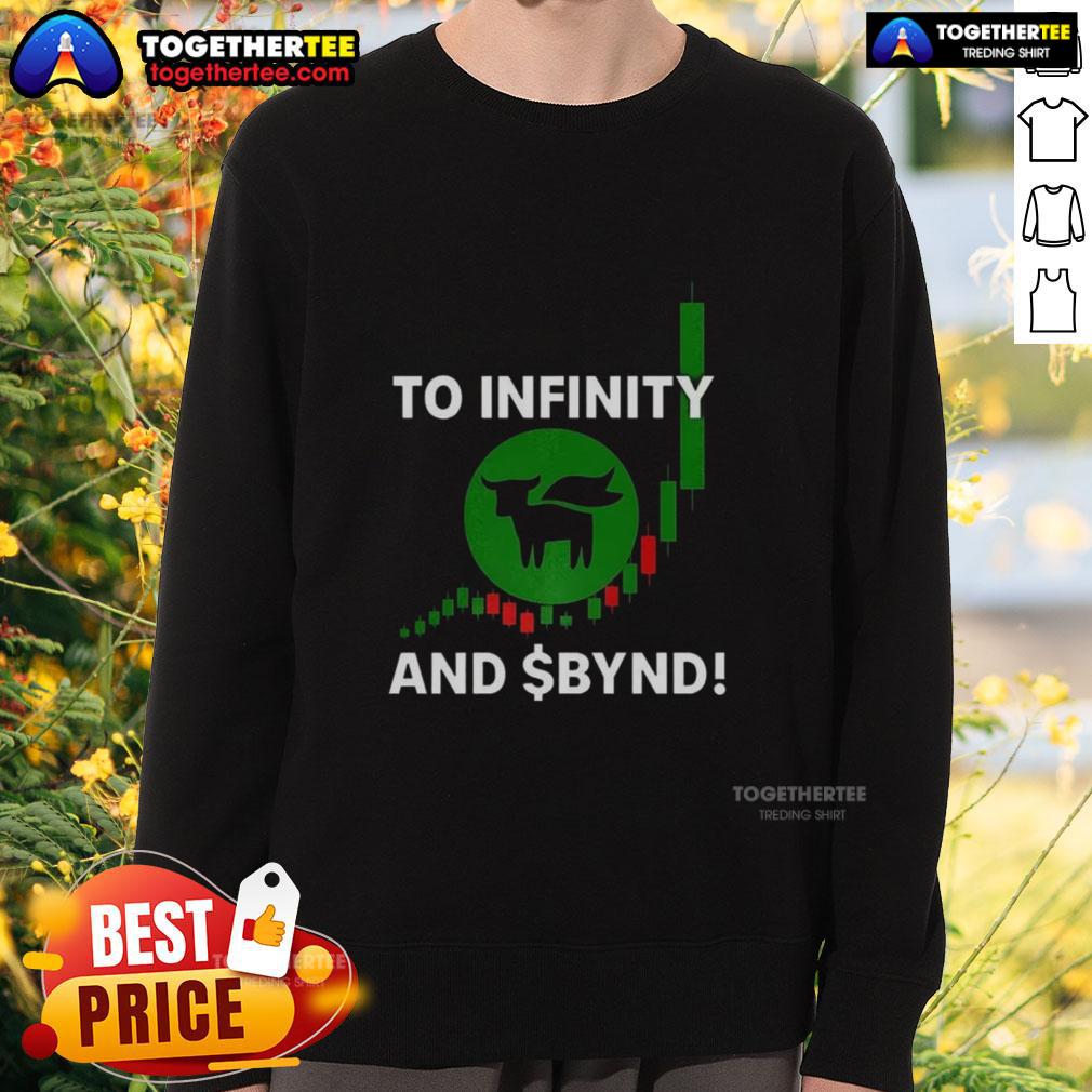 Good To Infinity and BYND sweatshirt featuring a stylish design and comfortable fit, perfect for casual wear.