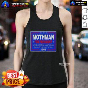 Good Vote Mothman President Make America Lamp Again 1966 tank top design featuring a whimsical Mothman graphic.