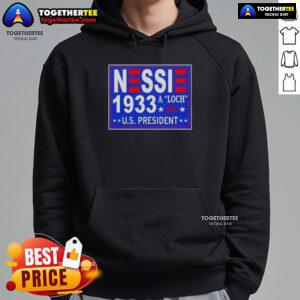Good Vote Nessie A Luch For Us President 1933 hoodie featuring vintage political design and vibrant colors.