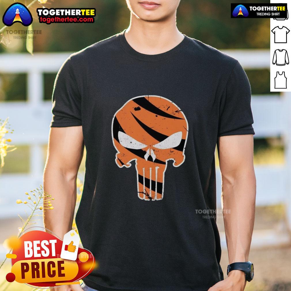 Good Who Dey Punisher Cincinnati Bengals T-Shirt featuring bold graphics for passionate Bengals fans.