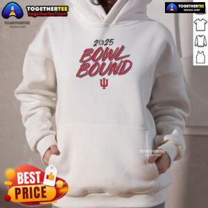 Hot Indiana Hoosiers Football 2025 Bowl Bound Hoodie featuring bold team colors and logo, perfect for fans.