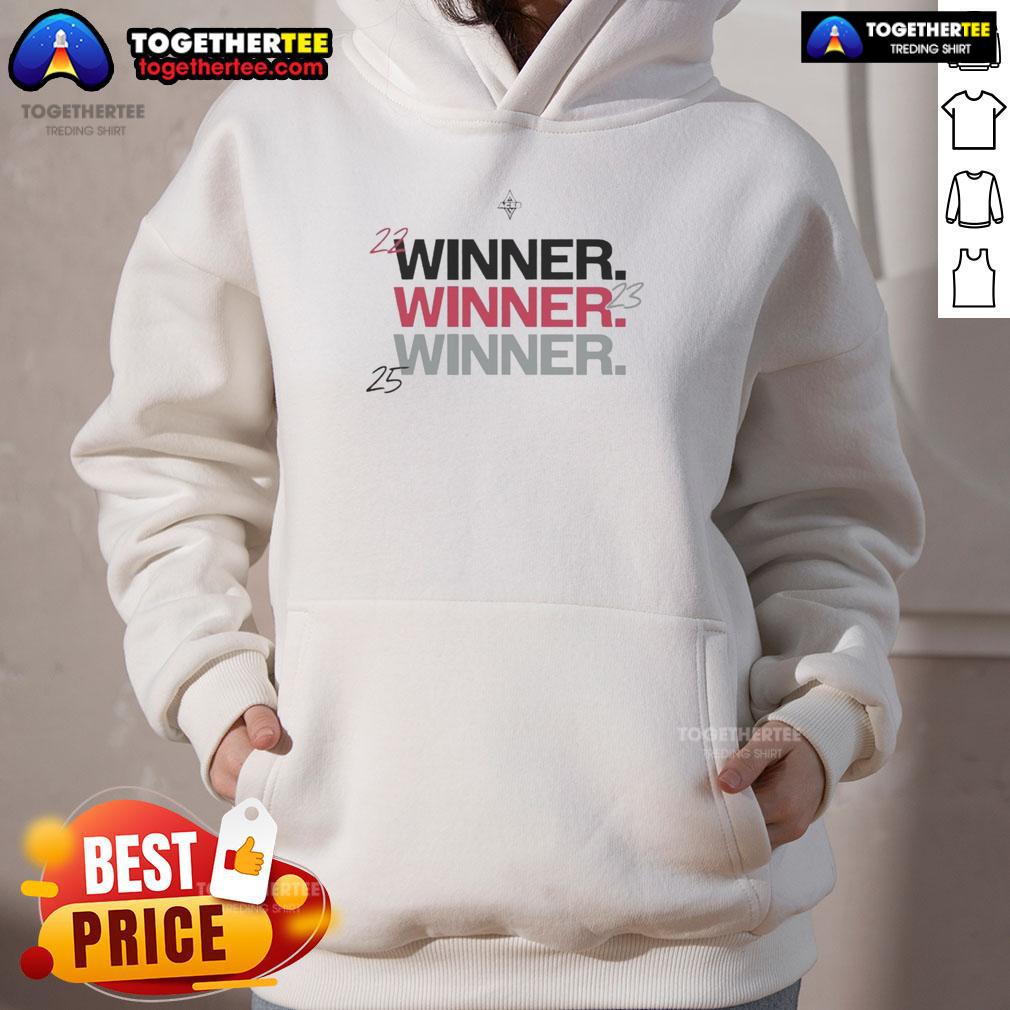 Alt Text: Hot Las Vegas Aces 3x Winner Championship hoodie for 2022, 2023, and 2025 celebrating the team's success.