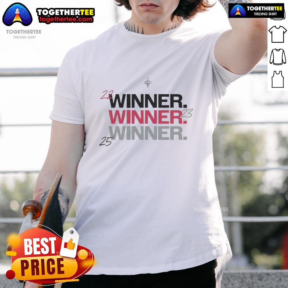 Hot Las Vegas Aces 3X Winner Championship T-Shirt for 2022, 2023, 2025 celebrating the team's remarkable victories.