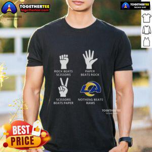 Hot Los Angeles Rams Football logo T-Shirt design featuring vibrant colors and stylish graphics for fans.