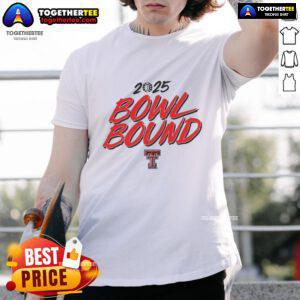 Hot Texas Tech Red Raiders Football 2025 Bowl Bound T-Shirt design featuring team colors and logo for fans.