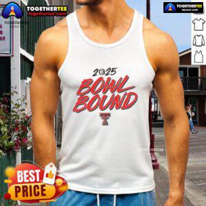 Hot Texas Tech Red Raiders Football 2025 Bowl Bound tank top featuring team colors and logo for fans and supporters.