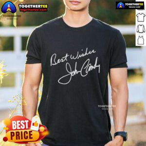 Nice John Candy Best Wishes Signature T-Shirt featuring a vintage design and iconic signature for fans of the beloved actor.