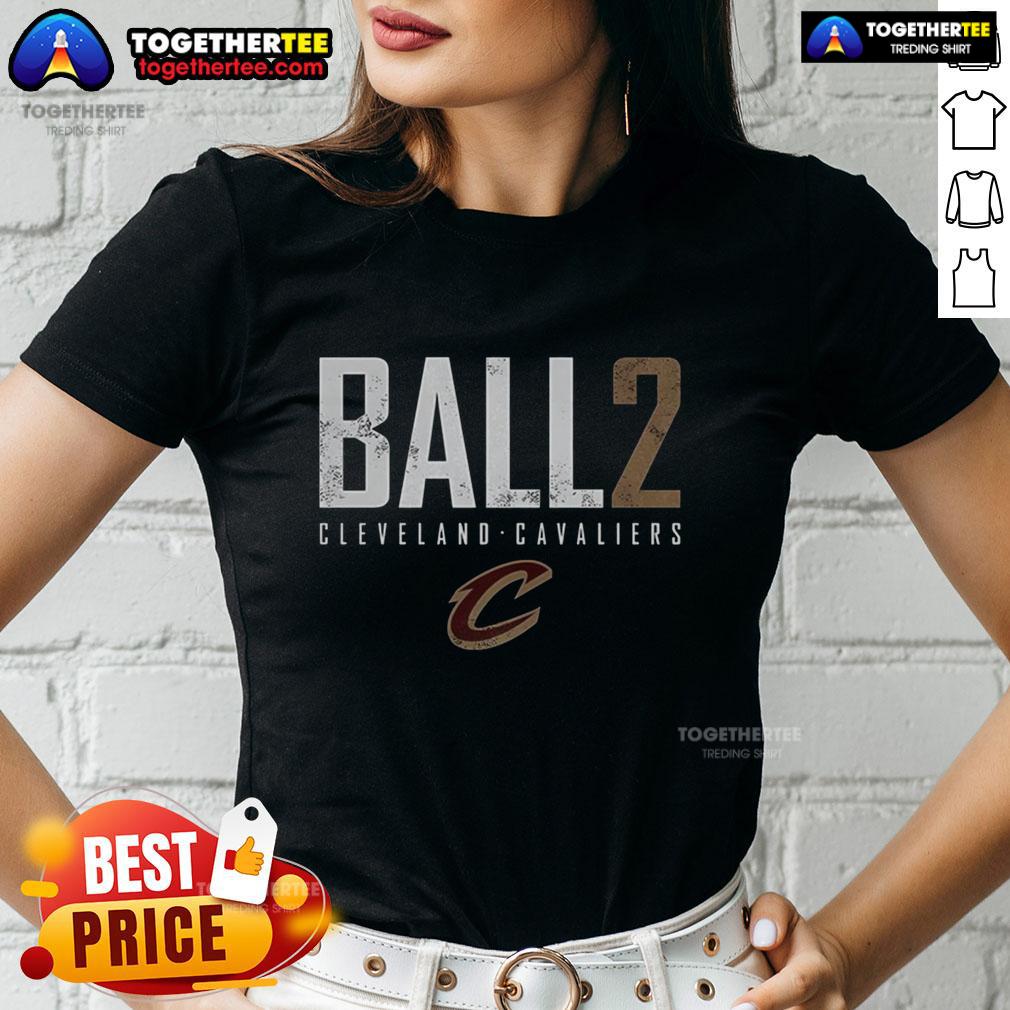 Nice Lonzo Ball Cleveland Cavaliers Basketball Elite Logo Ladies Tee featuring vibrant team colors and stylish design.