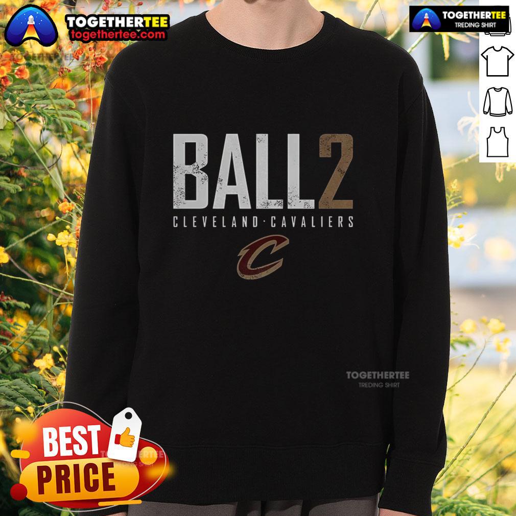 Nice Lonzo Ball Cleveland Cavaliers Basketball Elite Logo Sweatshirt featuring vibrant team colors and stylish design.