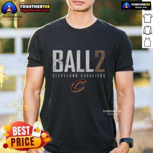 Alt Text: Nice Lonzo Ball Cleveland Cavaliers Basketball Elite Logo T-Shirt featuring bold graphics and comfortable fit.