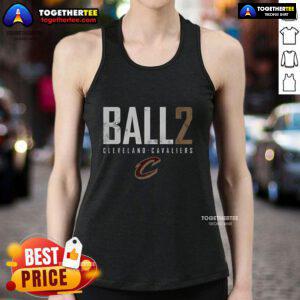Lonzo Ball wearing a Cleveland Cavaliers elite logo tank top on the basketball court, showcasing team spirit and style.