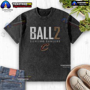 Nice Lonzo Ball Cleveland Cavaliers Basketball Elite Logo Washed T-Shirt featuring vibrant team colors and stylish design.