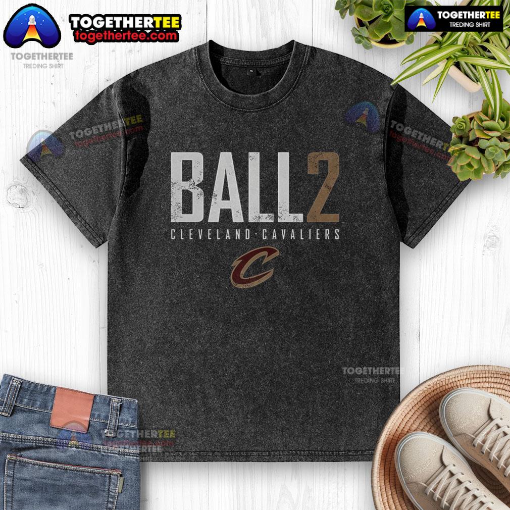 Nice Lonzo Ball Cleveland Cavaliers Basketball Elite Logo Washed T-Shirt featuring vibrant team colors and stylish design.