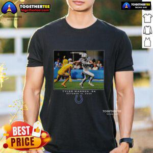 Tyler Warren Indianapolis Colts NFL Flash Features Week 7 T-Shirt showcasing team colors and logo for fans.